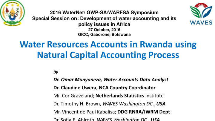 natural capital accounting process