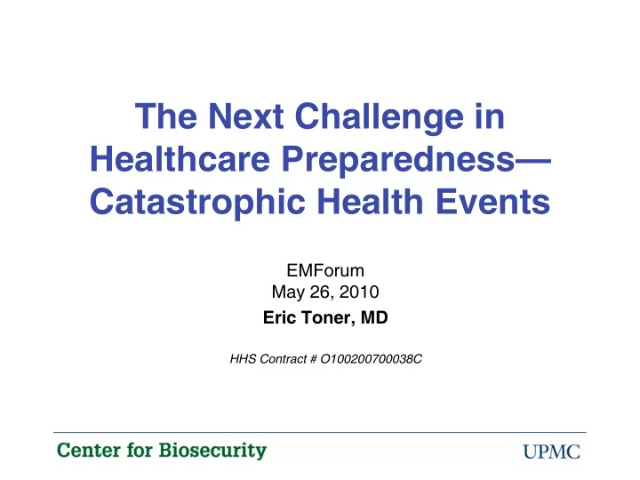 the next challenge in