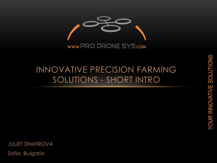 innovative precision farming solutions short intro