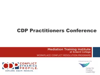 CDP Practitioners Conference  Welcome &amp; Introductions  As you introduce yourself, share