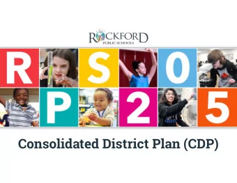 Consolidated District Plan (CDP)  ISBE is consolidating federal  The  entitlement grants  Problem