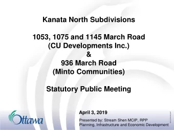 1053, 1075 and 1145 March Road  (CU Developments Inc.)  &amp;  936 March Road  (Minto Communities)