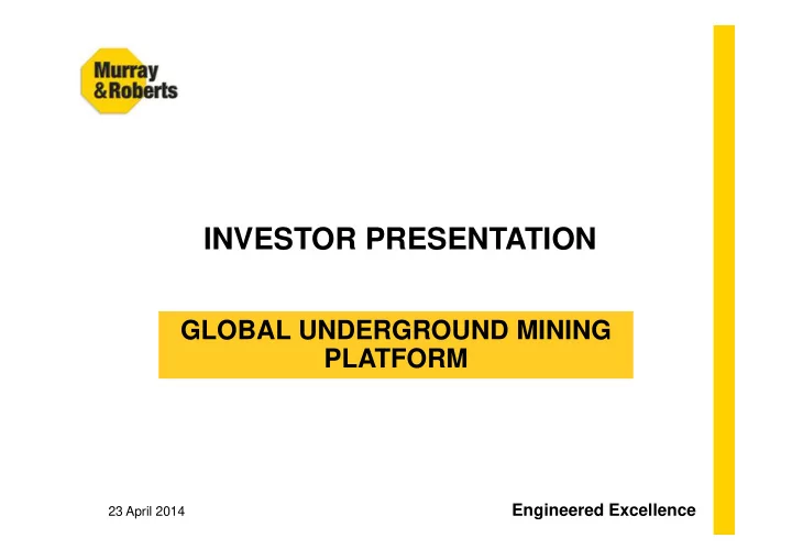 investor presentation