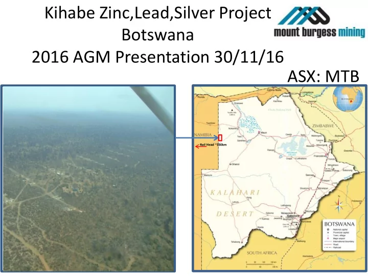 kihabe zinc lead silver project botswana 2016 agm