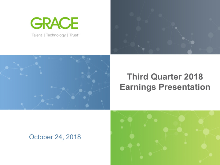 third quarter 2018 earnings presentation