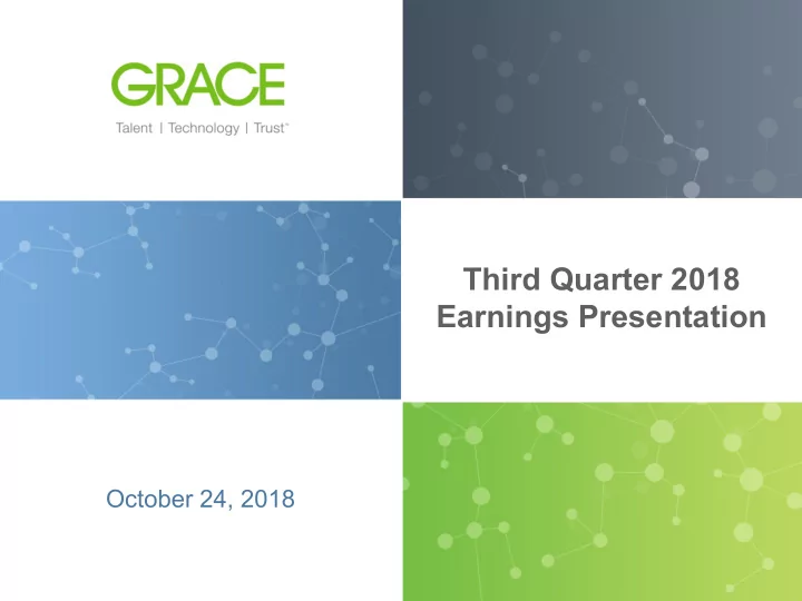 third quarter 2018 earnings presentation
