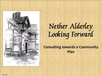 161013/3  Nether Alderley Looking Forward Steering Group Working Party  Chairman  David Brickwood