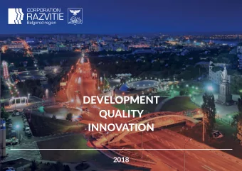 DEVELOPMENT  QUALITY  INNOVATION  2018  CENTRAL FEDERAL DISTRICT OF THE RUSSIAN FEDERATION  MOSCOW