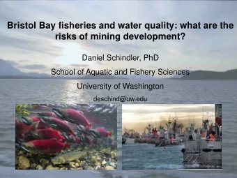 Bristol Bay fisheries and water quality: what are the  risks of mining development?  Daniel