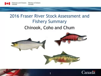 2016 Fraser River Stock Assessment and  Fishery Summary  Chinook, Coho and Chum  1  Background and