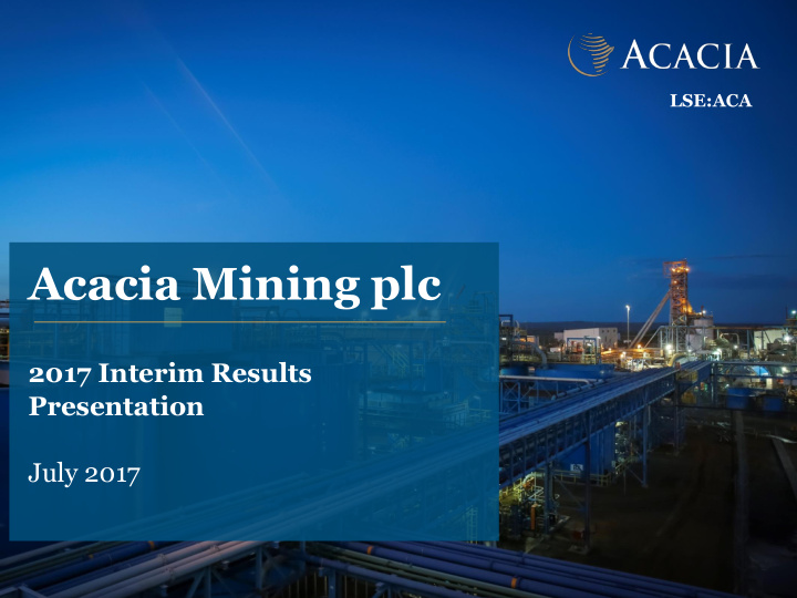 acacia mining plc