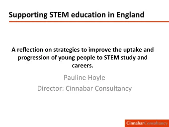 Supporting STEM education in England  A reflection on strategies to improve the uptake and