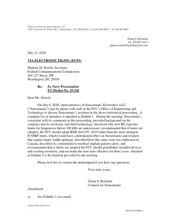 Pillsbury Winthrop Shaw Pittman LLP  1200 Seventeenth Street NW  |  Washington, DC 20036-3006  |