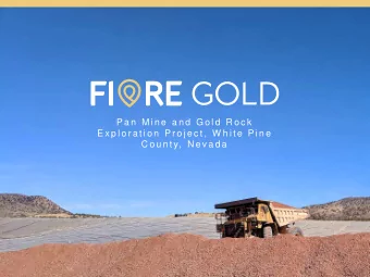 P a n  M i n e  a n d  G o l d  R o c k  E x p l o r a t i o n  P r o j e c t ,  W h i t e  P i n e
