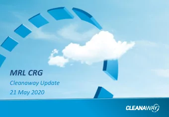 MRL CRG  Cleanaway Update  21 May 2020  Operations Update Fill progression  4B-2 (Lift 4) is now