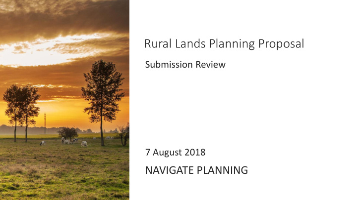 rural lands planning proposal