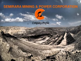 SEMIRARA MINING &amp; POWER CORPORATION  Comp  ompany  any Profile  file  VISION, MISSION AND