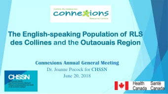 The  he Eng  English-speaking P  ng Populati  tion o  on of RLS  des Co  s Collin  llines and the