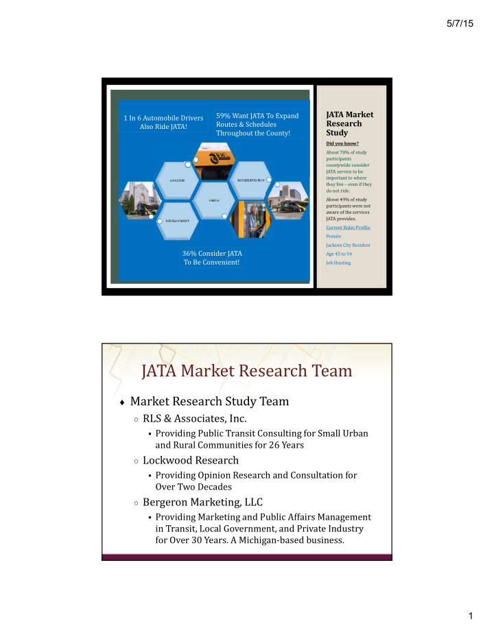 jata market research team