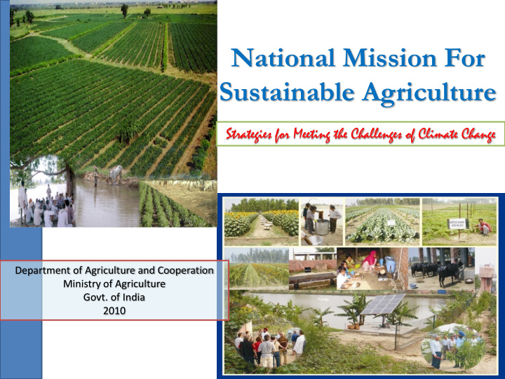 national mission for sustainable agriculture