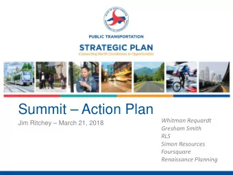 Summit  Action Plan  Whitman Requardt  Jim Ritchey  March 21, 2018  Gresham Smith  RLS  Simon