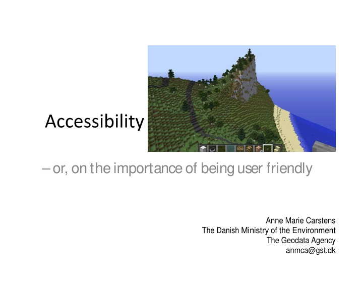 or on the importance of beinguser friendly