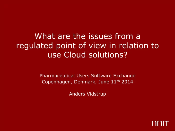 use cloud solutions