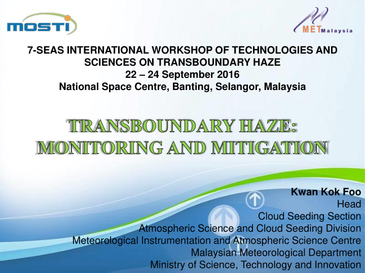 sciences on transboundary haze