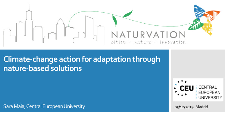 climate change action for adaptation through nature based