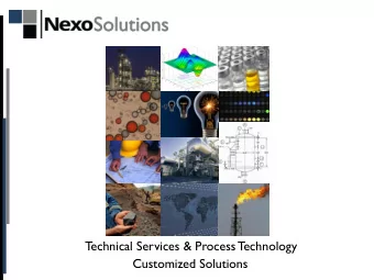 T  echnical Services &amp; Process T  echnology  Customized Solutions  Company  PROBLEM SOLVING