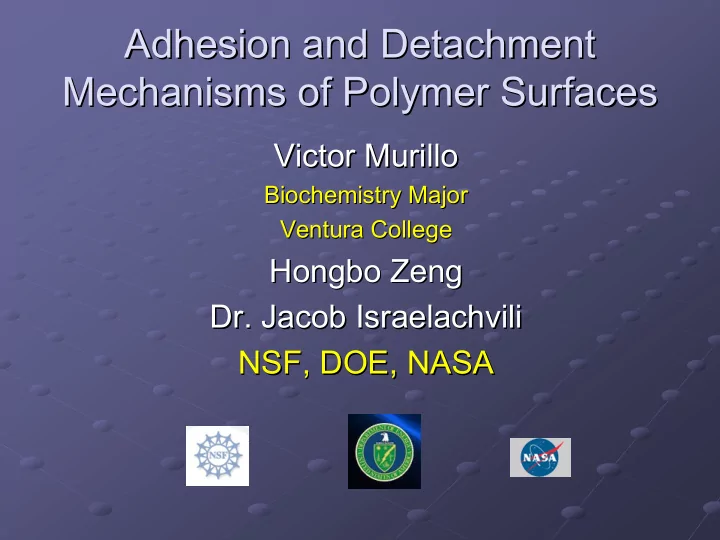 adhesion and detachment adhesion and detachment