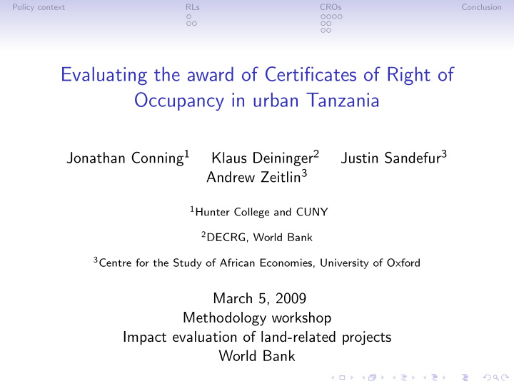 evaluating the award of certificates of right of