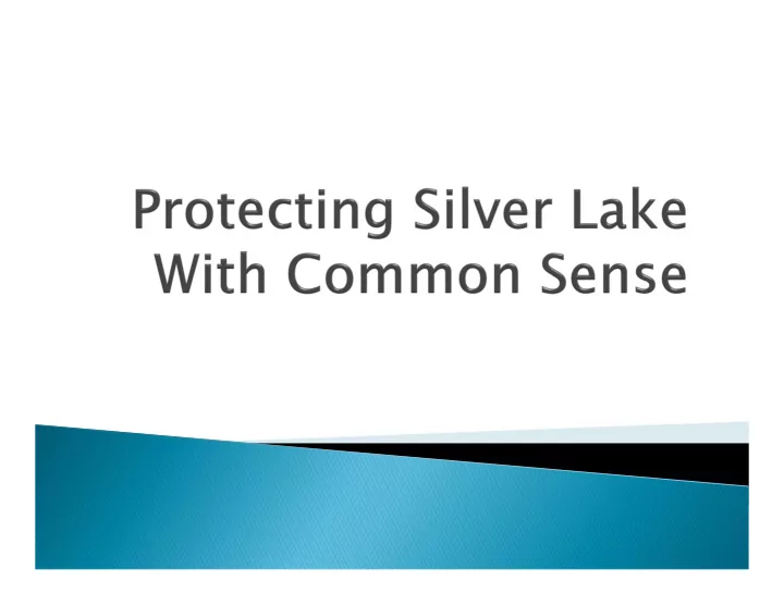 the problem as stated in the latest silver lake
