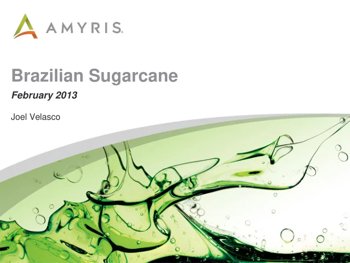 brazilian sugarcane