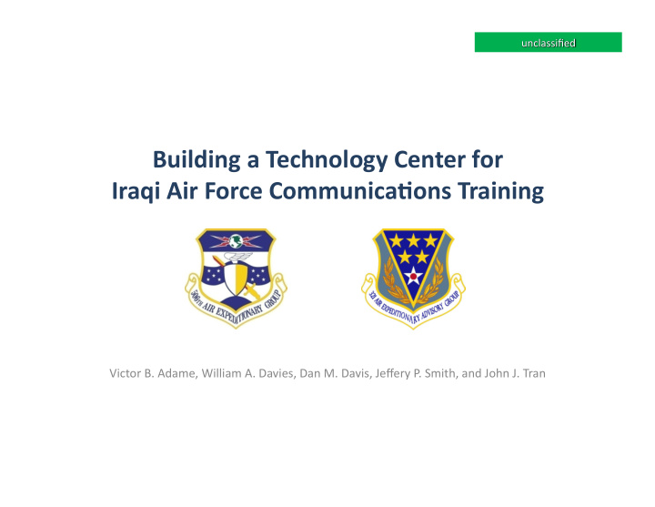 building a technology center for iraqi air force