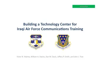 BuildingaTechnologyCenterfor  IraqiAirForceCommunica9onsTraining