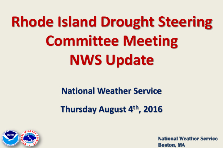 rhode island drought steering committee meeting nws update