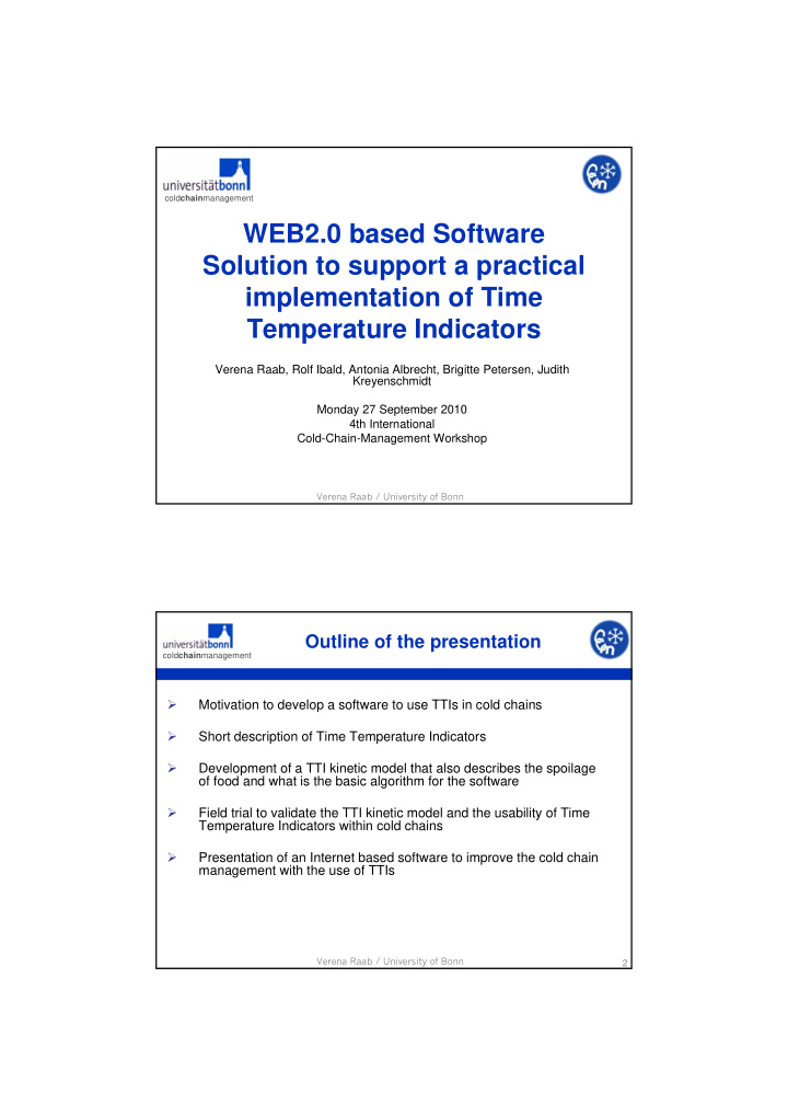 web2 0 based software solution to support a practical