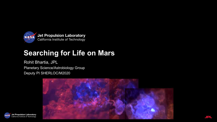 searching for life on mars