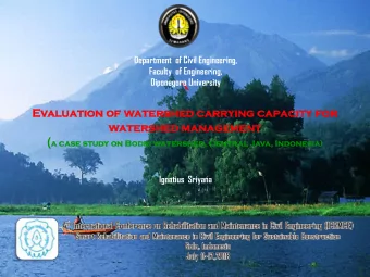 OUTLINE  Introduction  Introduction Watershed Management is a human action aimed at ensuring the