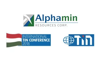 Disclaimer  Alphamin This presentation contains certain forward- looking statements and