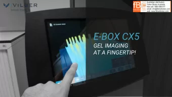 E-BOX CX5  GEL IMAGING  AT A FINGERTIP!  DNA/RNA gels  Protein gels  Petri Dishes GEL IMAG  AGING