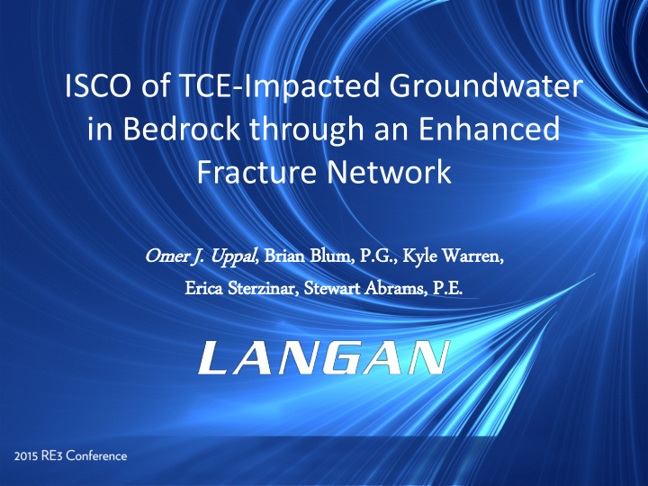 isco of tce impacted groundwater in bedrock through an
