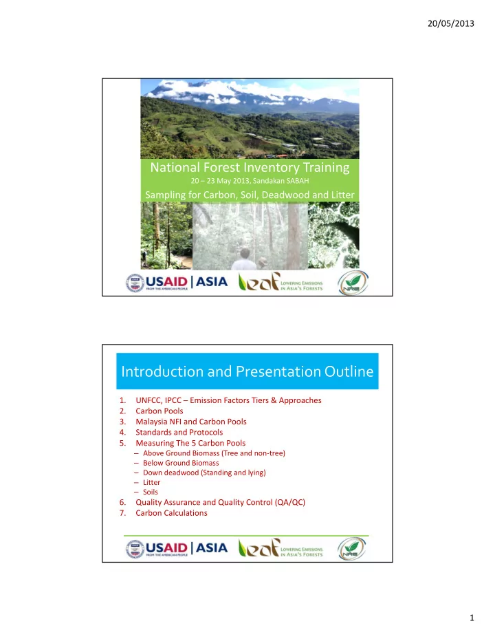 introduction and presentation outline