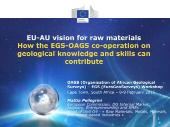 How the EGS-OAGS co-operation on  geological knowledge and skills can  contribute  OAGS