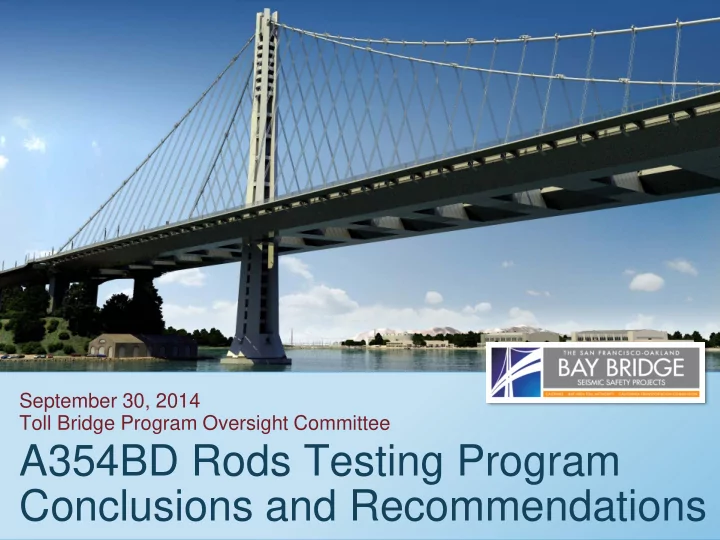 a354bd rods testing program conclusions and