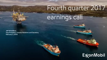 earnings call  Jeff Woodbury  Vice President, Investor Relations and Secretary  February 2, 2018