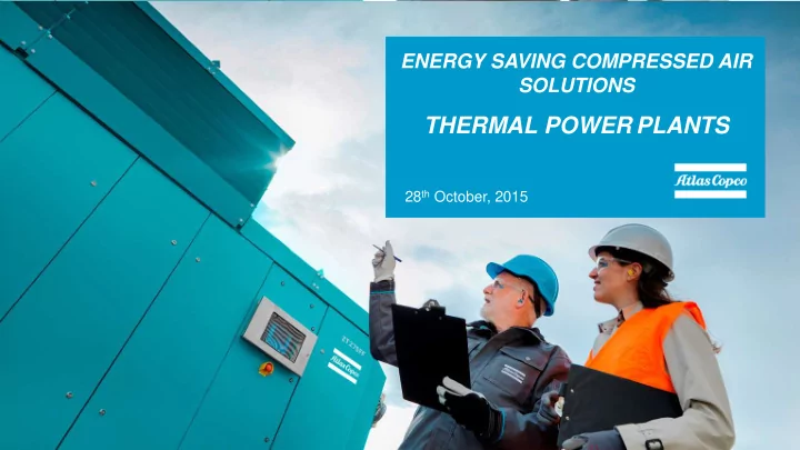 thermal power plants