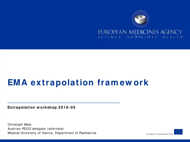 ema extrapolation fram ew ork