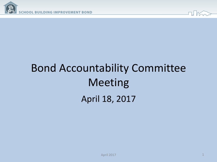 bond accountability committee meeting